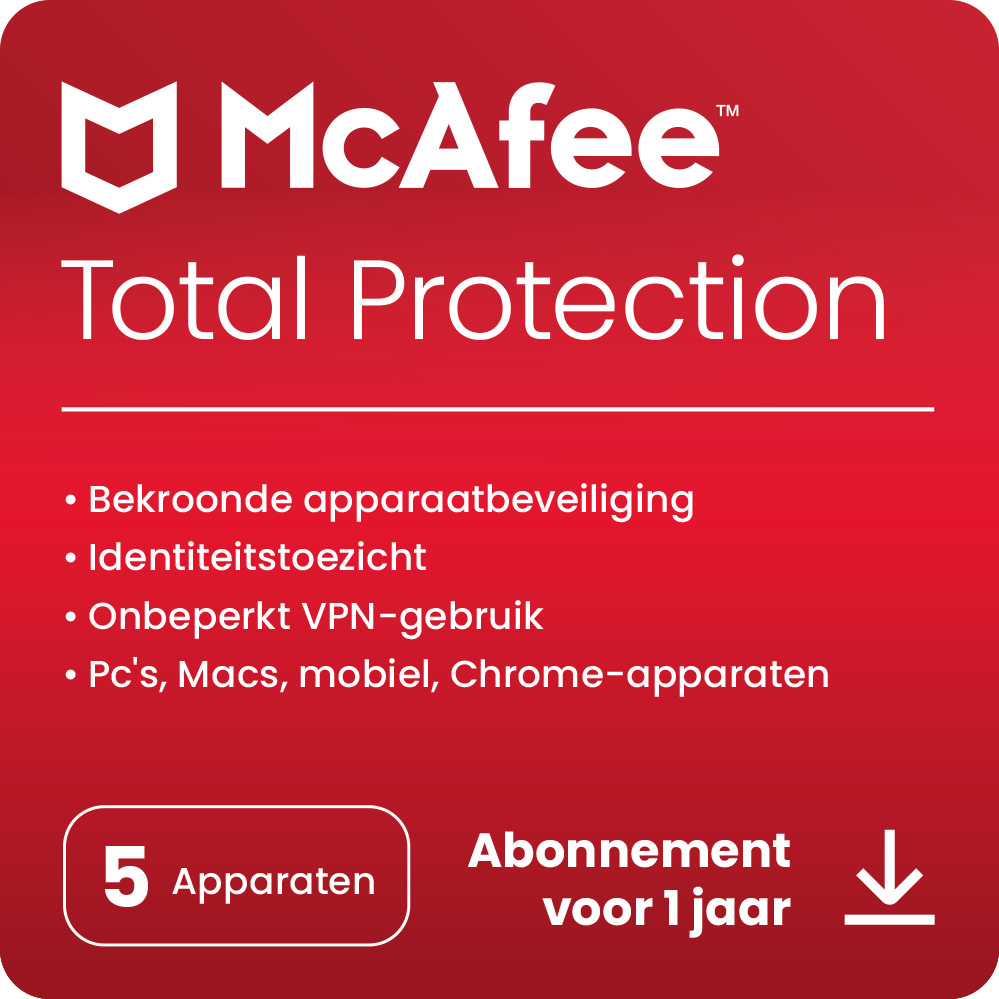 McAfee Total Protection 5 Device 1 YR