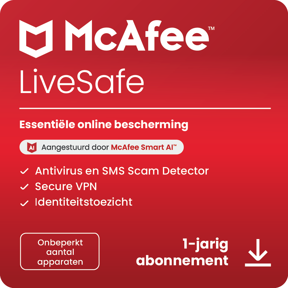 McAfee LiveSafe Unlimited 1 Year